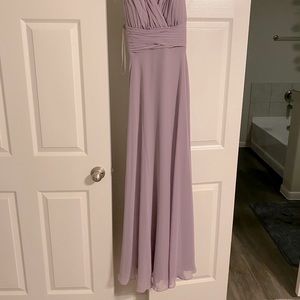 Lilac ankle length gown